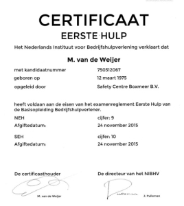 bhv-certificaat-marieke-van-de-weijer-maasvallei-netwerk-cuijk