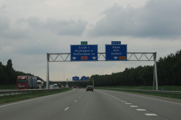 A73 afgesloten