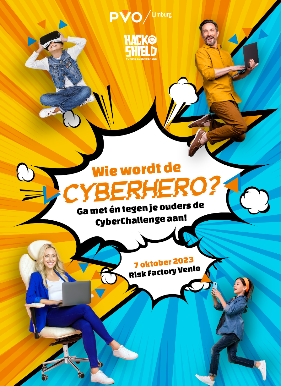 Flyer Cyberhero-event PVO Limburg