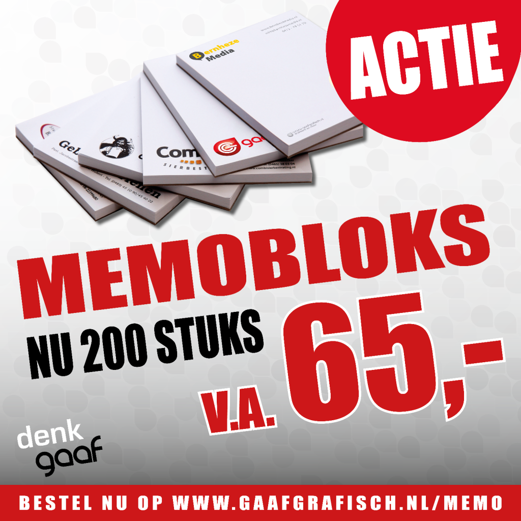 Gaaf Grafisch - Memoblokjesactie 2023