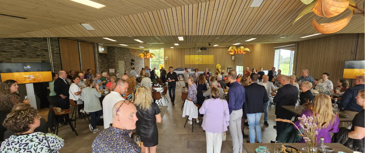 Piet Schrijen tijdens het 75-jarig jubileum in Cuijk