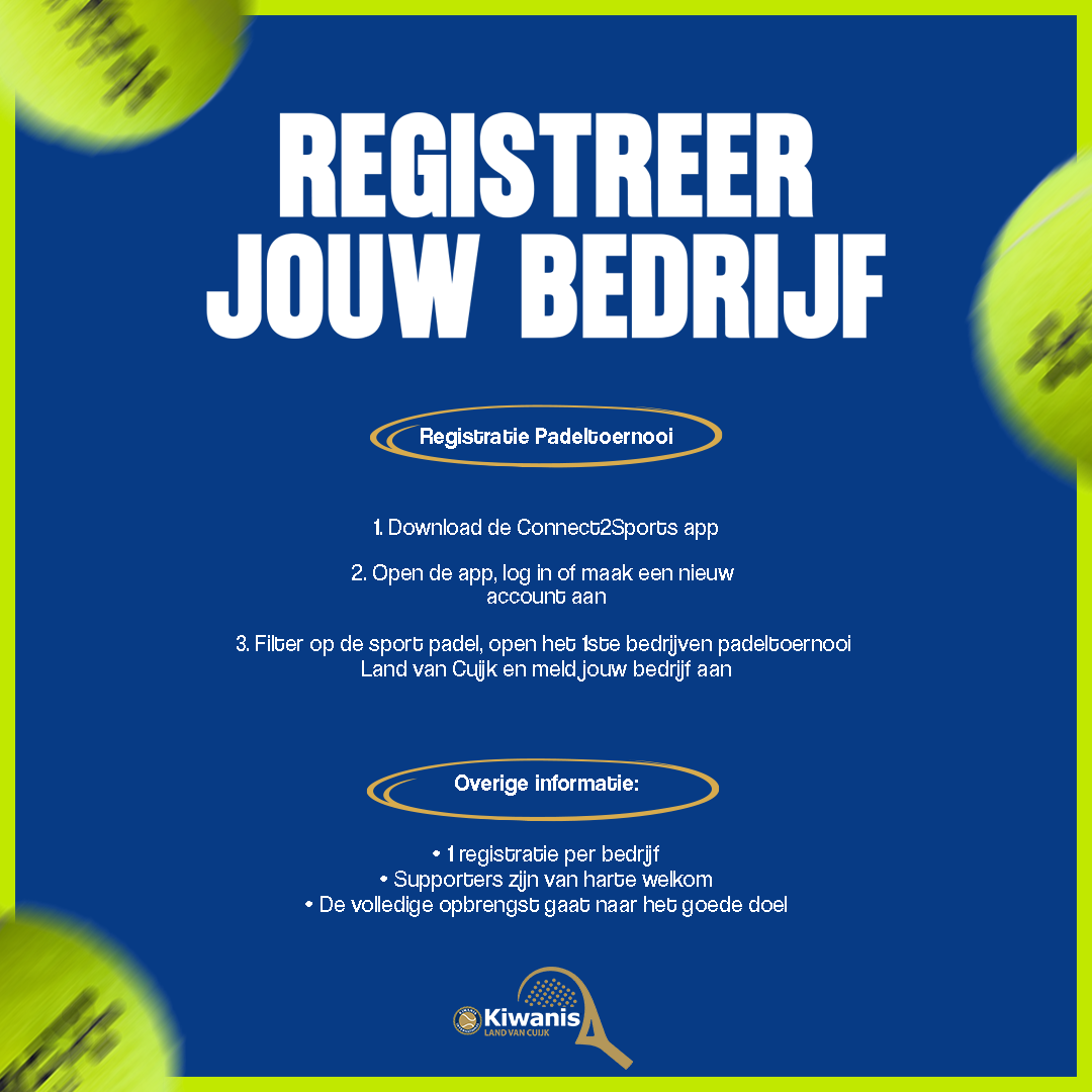 Padeltoernooi Kiwanis 2026
